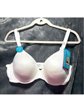 NWT Vanity Fair White Body Shine Full Coverage T-Shirt Bra SZ 38D 75298